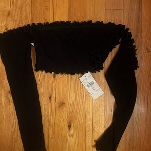 Stylish Black Off the Shoulder Crop Top